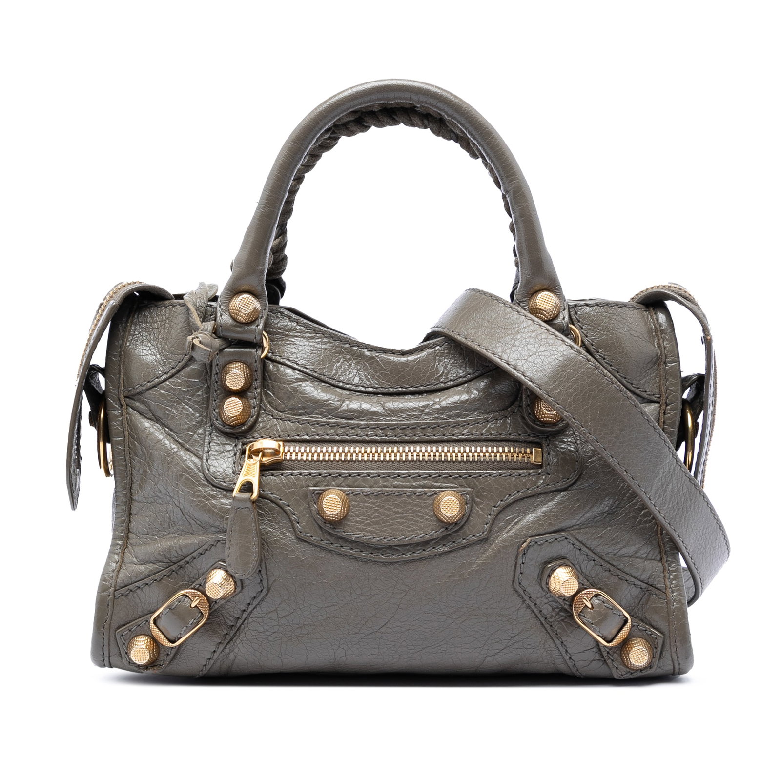 Balenciaga Giant 21 Mini City Lambskin Satchel Gray (1 of 7)
