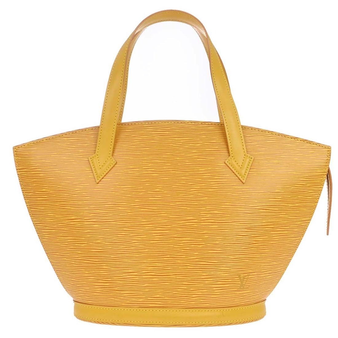 Louis Vuitton Saint Jacques Yellow Epi Leather Tote M52279: Louis Vuitton Saint Jacques Yellow Epi Leather Tote M52279 Vintage Louis Vuitton Saint Jacques tote handbag in yellow Epi leather with a zip closure and Alcantara lining. This medium handbag features 
