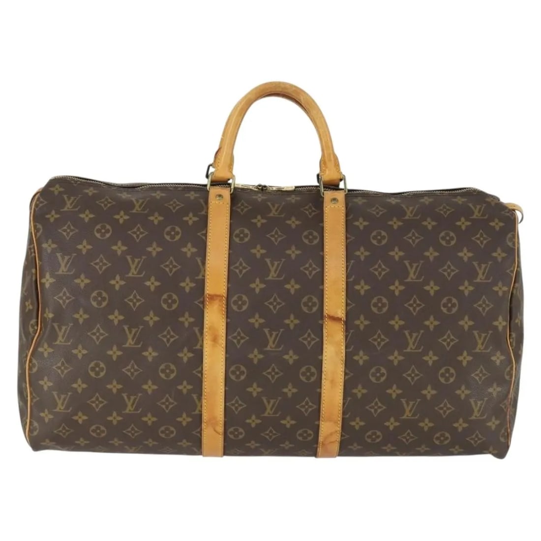 Louis Vuitton Keepall Monogram Canvas Travel Duffel: Louis Vuitton Keepall Monogram Canvas Travel Duffel This Louis Vuitton Keepall Bag features the iconic Monogram Canvas in a classic brown color. Designed for unisex use, the bag is crafted in France a