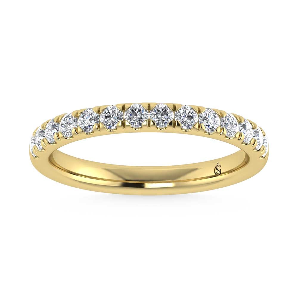 14K Yellow Gold Lab Grown Diamond 3/8 Ct.Tw. Ladies Band: 14K Yellow Gold Lab Grown Diamond 3/8 Ct.Tw. Ladies Band A stunning blend of diamonds and gold, the 14K Yellow Gold Lab Grown Diamond Ladies Band with 3/8 Ct. of diamonds brings a touch of sophisticat