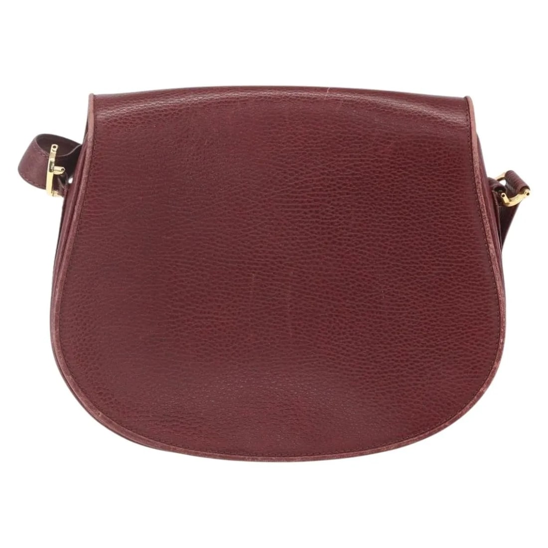 Cartier Must de Cartier Burgundy Leather Shoulder Bag: Cartier Must de Cartier Burgundy Leather Shoulder Bag This pre-owned Cartier Must de Cartier shoulder bag for women features burgundy leather and a classic design. It shows signs of wear including rub