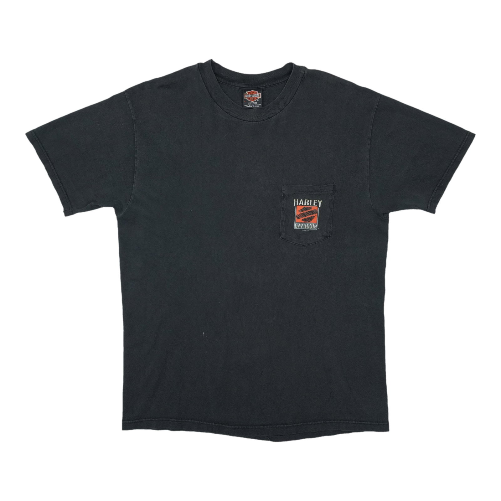 Harley Davidson Kingman Arizona 1998 Black Pocket T Shirt Large: Harley Davidson Kingman Arizona 1998 Black Pocket T Shirt Large Original vintage 1998 Harley Davidson Kingman Arizona pocket shirt. This is a true vintage shirt, not a modern reproduction. It is in go
