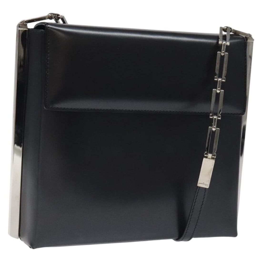Black Leather Womens Shoulder Bag by Salvatore Ferragamo (1 of 18)