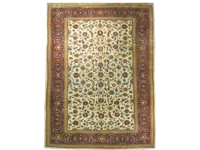 6.5 x 10 Persian Sarouk Kashan Area Rug: 6.5 x 10 Persian Sarouk Kashan Area Rug Free continental US Shipping This exquisite Persian Sarouk Kashan Rug measures 6.5 x 10 feet and is perfect for adding a touch of elegance to any space. Crafted