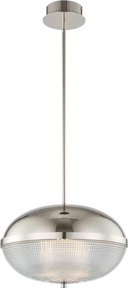 Kalco Portland LED Pendant 19H Contemporary Polished Nickel: Kalco Portland LED Pendant 19H Contemporary Polished Nickel Illuminate your space with the Portland LED Pendant, a stunning blend of contemporary design and functional lighting. Crafted to order, this