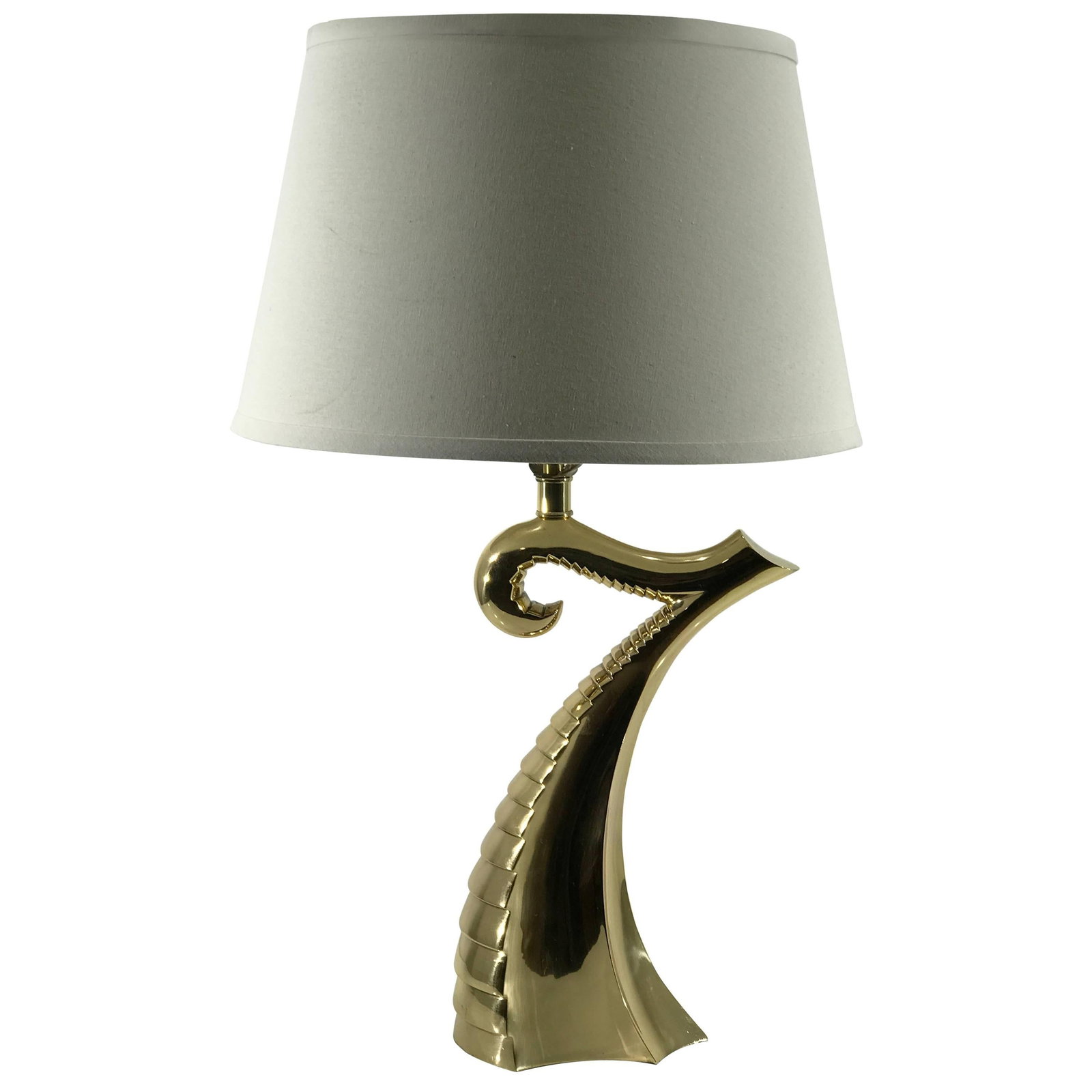 Brass Seven Serpent Motif Table Lamp Midcentury Surrealist Design: Brass Seven Serpent Motif Table Lamp Midcentury Surrealist Design This Mid-Century Modern table lamp features a striking surrealist design with a seven serpent motif crafted from polished brass. Origi