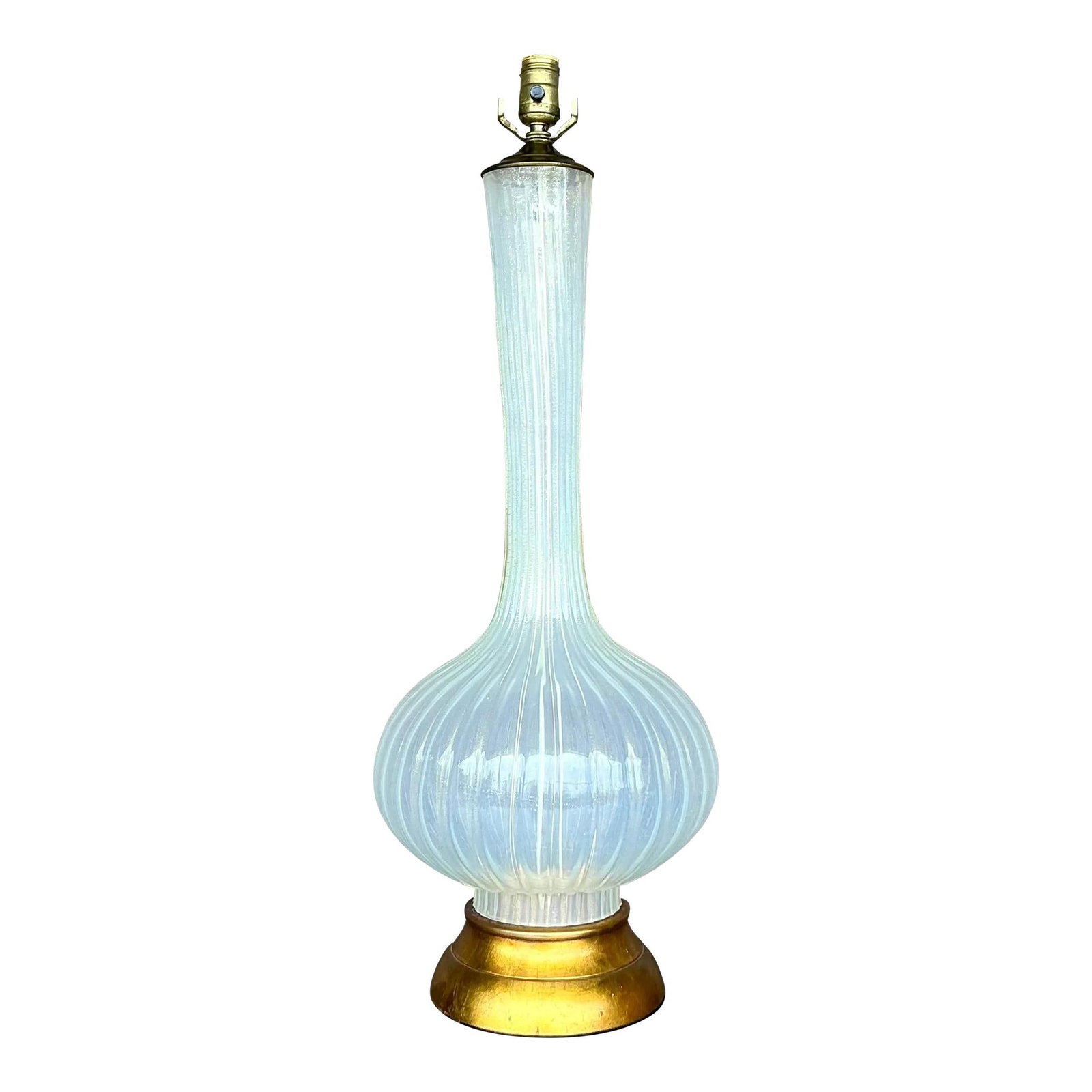 Vintage Regency Murano Glass Lamp 29.5 Inch Elegant Design: Vintage Regency Murano Glass Lamp 29.5 Inch Elegant Design Enhance your living space with this Vintage Regency Glass Lamp After Murano, a stunning representation of Murano glass artistry. This lamp fe