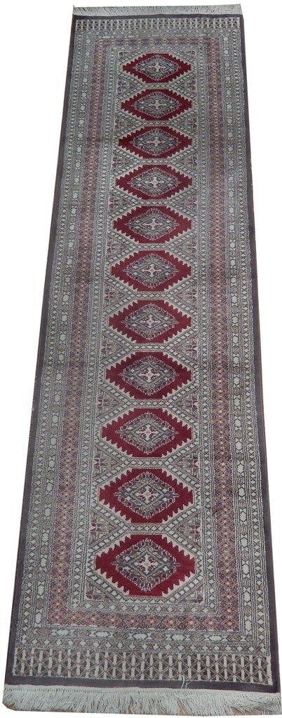 Handmade Geometric Jaldar Bokhara Runner 2'7 x 9'10 Premium Wool: Handmade Geometric Jaldar Bokhara Runner 2'7 x 9'10 Premium Wool Free continental US Shipping Enhance your living space with this exquisite Handmade Geometric Jaldar Bokhara Runner. Measuring 2' 7" x 