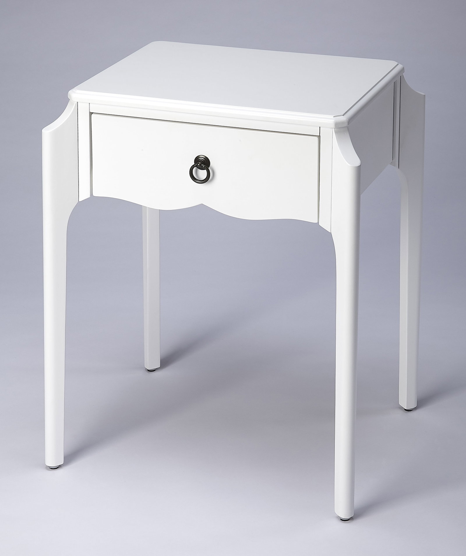 Butler Wilshire Glossy White Nightstand Transitional Storage: Butler Wilshire Glossy White Nightstand Transitional Storage Enhance your bedroom with this elegant Wilshire Glossy White Nightstand, designed for both functionality and style. This transitional-style