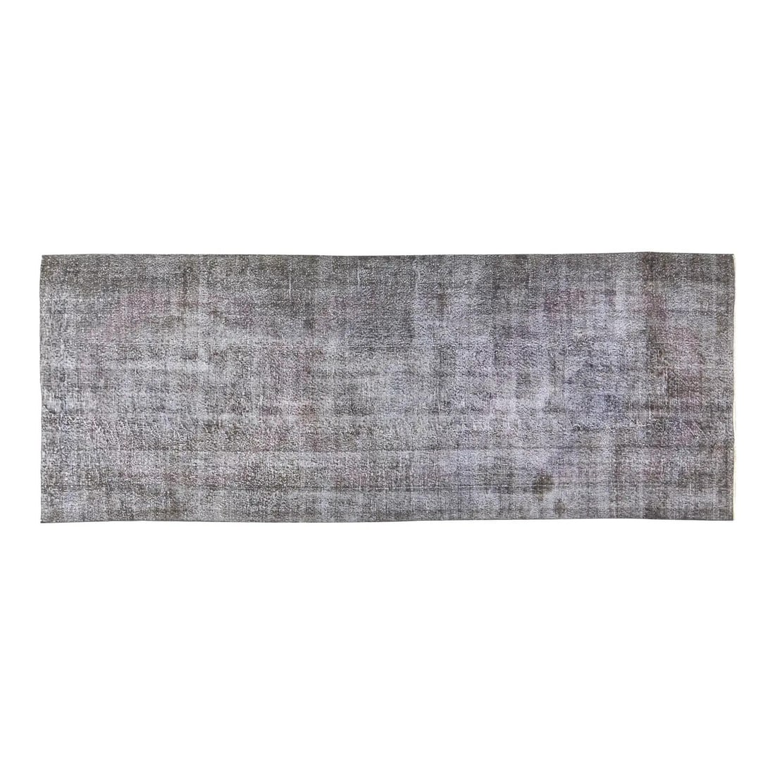 Turkish Anatolian Gray Wool Hand-Knotted Area Rug 4'9" x 12'6": Turkish Anatolian Gray Wool Hand-Knotted Area Rug 4'9" x 12'6" This vintage Turkish Anatolian rug is hand-knotted from wool using traditional techniques, blending timeless craftsmanship with a modern 