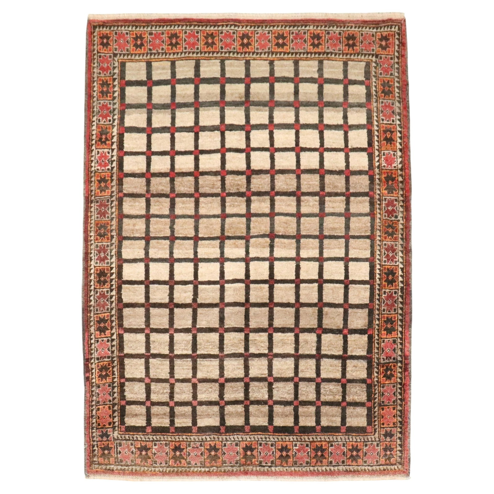 Hand-Woven Wool Afghan Balouch Tribal Rug (1 of 8)