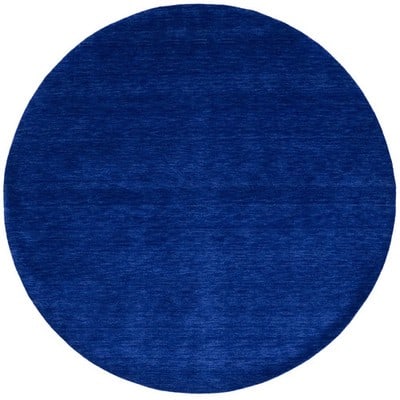 8X8 Round Wool Area Rug Royal Blue Indo-Gabbeh Modern Design (1 of 14)