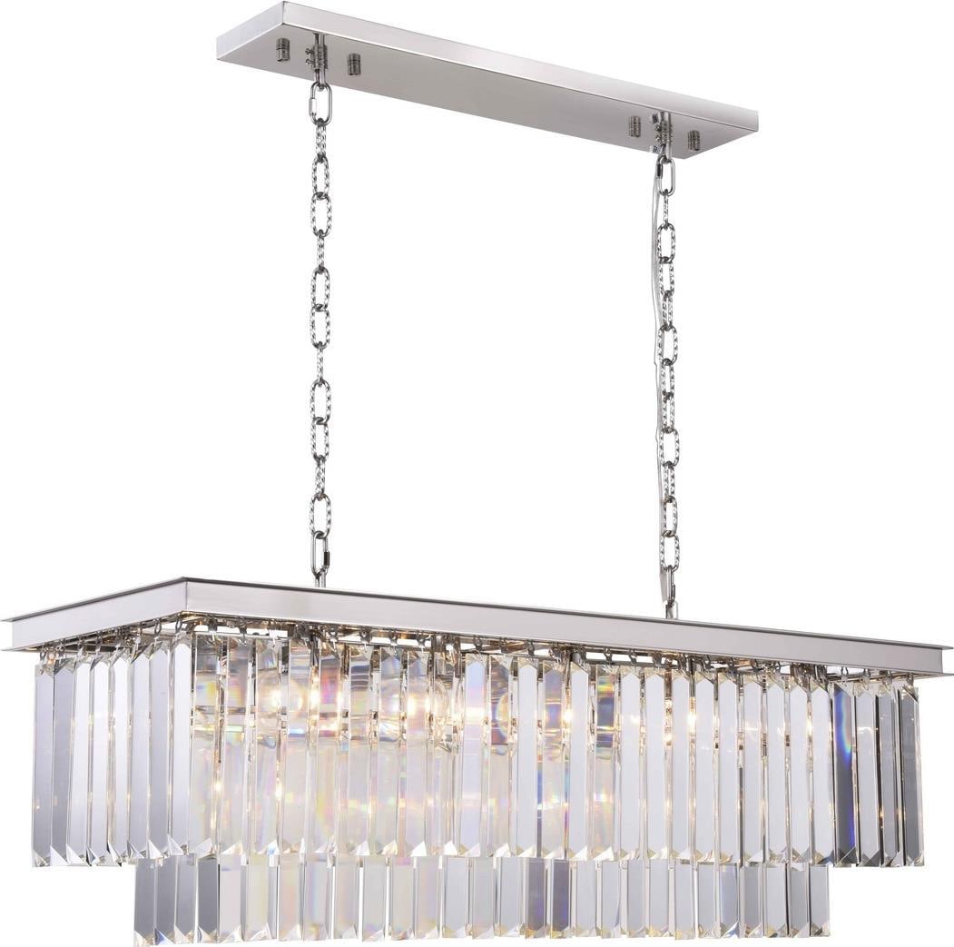 Elegant Sydney Pendant Light 12 Crystals Polished Nickel UL-Listed (1 of 1)