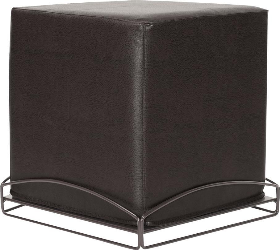 Howard Elliott Avanti No-Tip Ottoman Contemporary Black Polyurethane 17x17 (1 of 4)