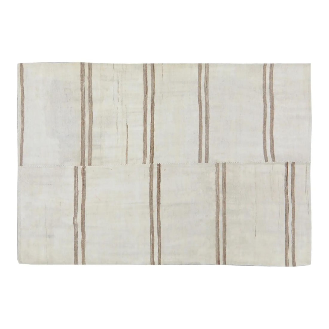 Handwoven Hemp Flatweave Rug in Turkish Style 5'1" x 7'1" Almond (1 of 6)
