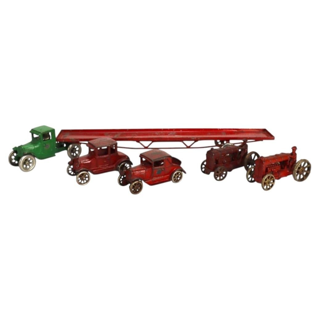 Arcade c1920 toy transport set of 6 cast iron and pressed steel vehicles (1 of 18)