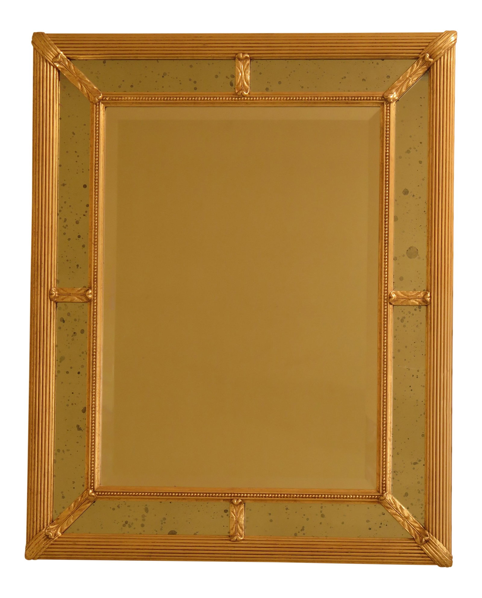 Friedman Brothers Model 7390 Gold Gilt Rectangular Mirror: Friedman Brothers Model 7390 Gold Gilt Rectangular Mirror Elevate your interior design with this exquisite Friedman Brothers Gold Gilt Rectangular Mirror. Crafted with meticulous attention to detail, 