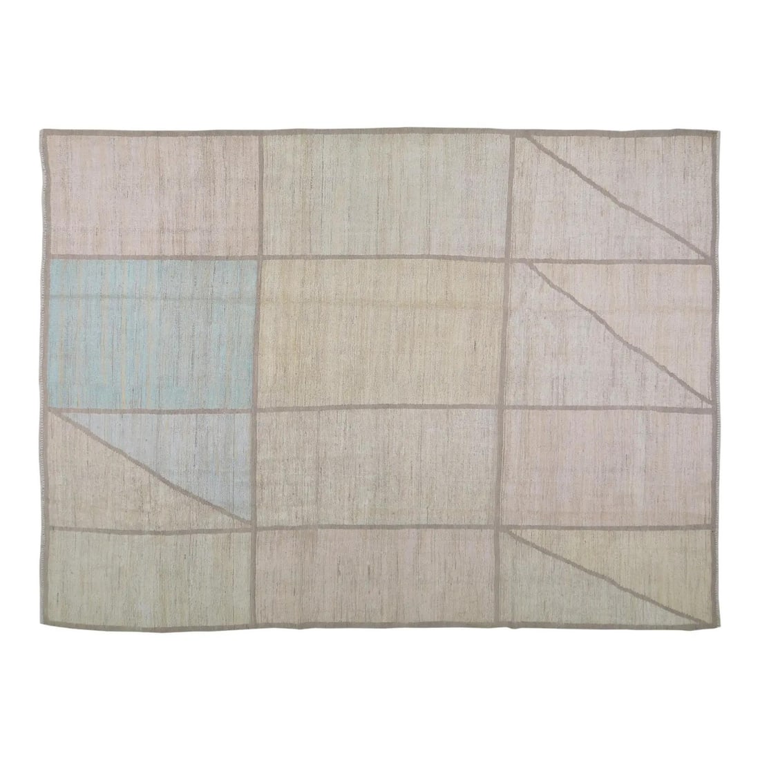 9' x 12' Tan Wool Hand-Knotted Moroccan Area Rug Soft Texture (1 of 5)