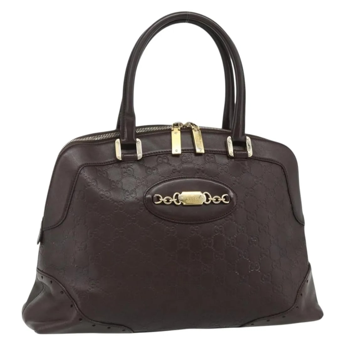 Guccissima Brown Canvas Tote by Gucci: Guccissima Brown Canvas Tote by Gucci This Gucci Guccissima shoulder bag features a classic brown canvas exterior with the iconic Guccissima pattern. Designed for women, the bag offers ample space and