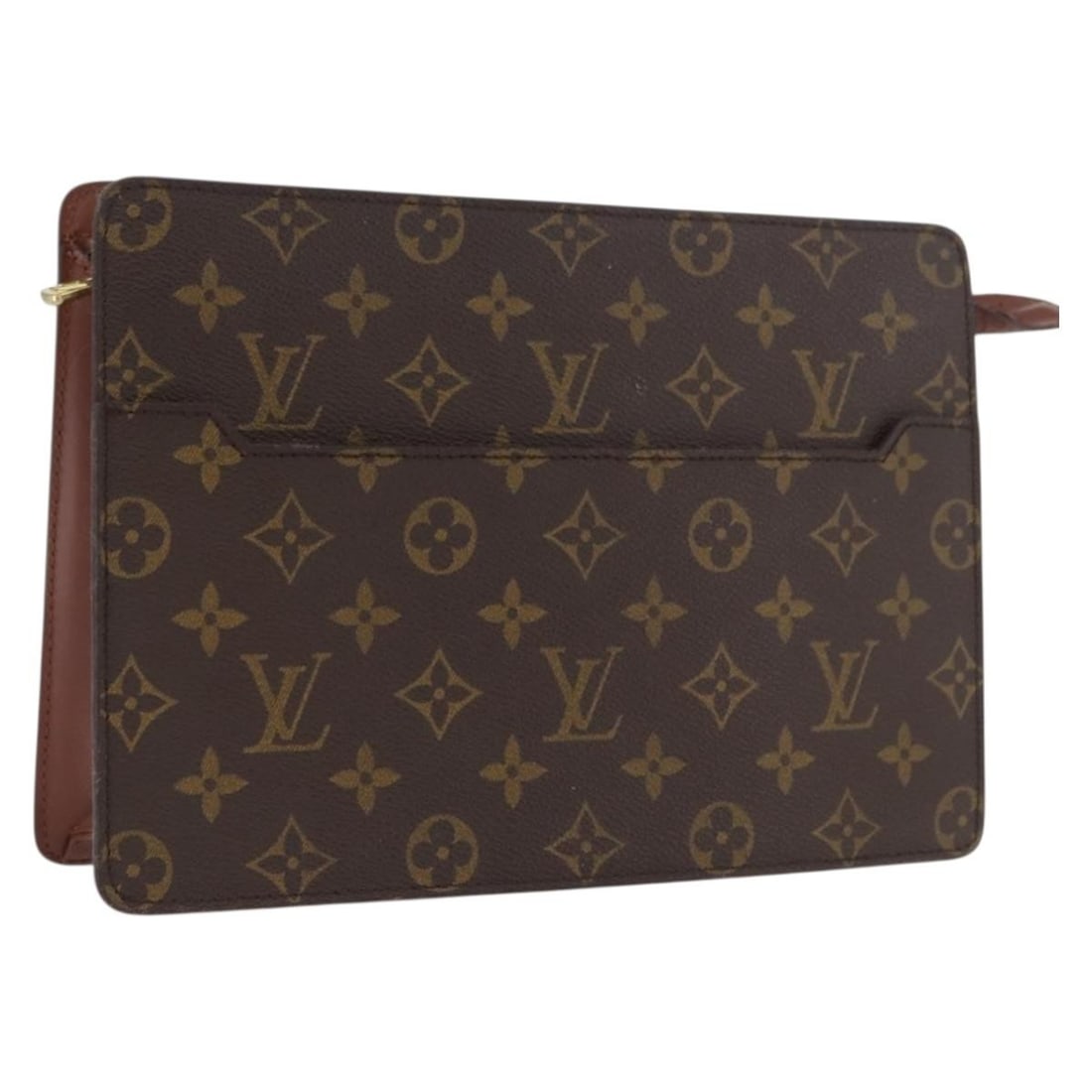 Louis Vuitton M51795 Pochette Homme Monogram Canvas Clutch: Louis Vuitton M51795 Pochette Homme Monogram Canvas Clutch Louis Vuitton Monogram Pochette Homme clutch bag in Monogram canvas, made in France. This clutch shows reasonable wear and tear with slight r