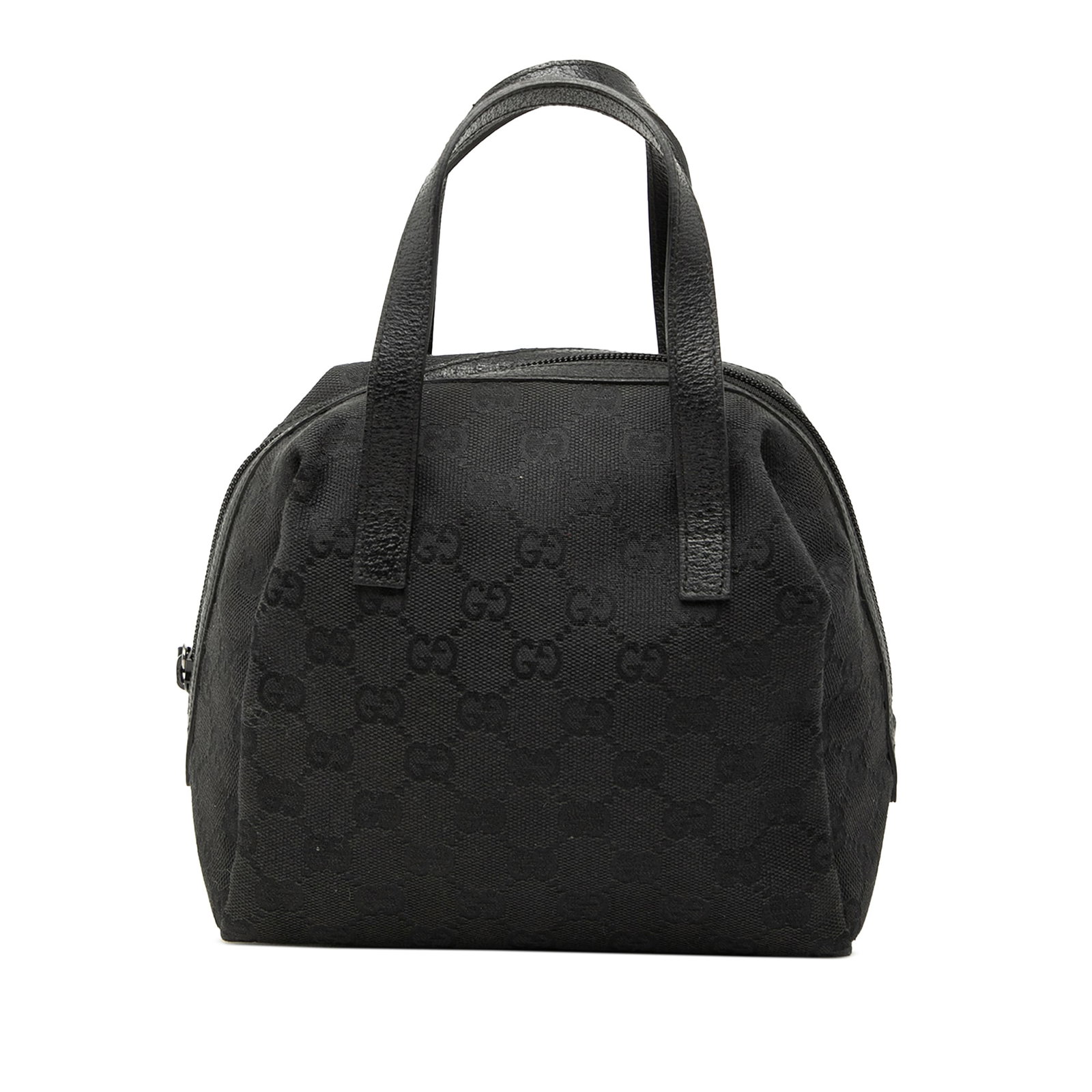 Gucci Mini GG Canvas Balthus Tofu Black Handbag with Leather Trim (1 of 7)