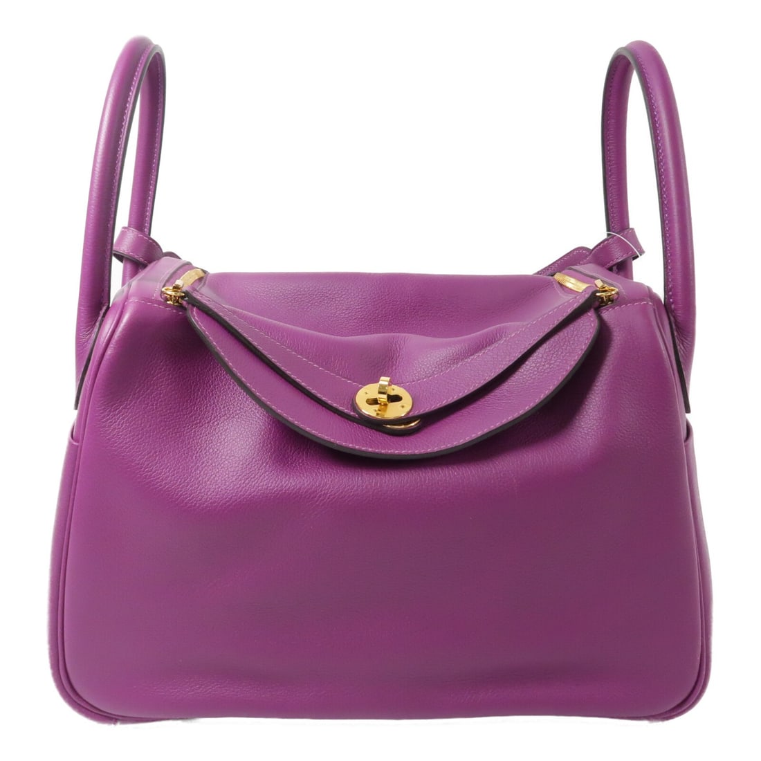 Hermes Lindy 30 Anemone Evercolor Leather Shoulder Bag GHW (1 of 14)