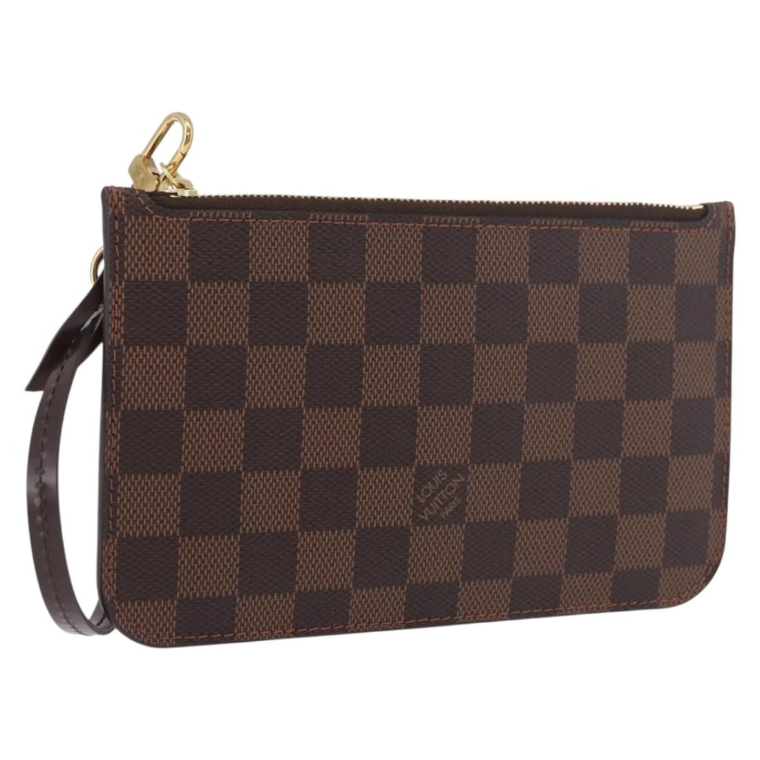 Louis Vuitton Neverfull MM Damier Ebene Canvas Pouch France: Louis Vuitton Neverfull MM Damier Ebene Canvas Pouch France Authentic Louis Vuitton Neverfull MM pouch in Damier Ebene canvas. This women's pouch is made in France and presents in AB very good conditi