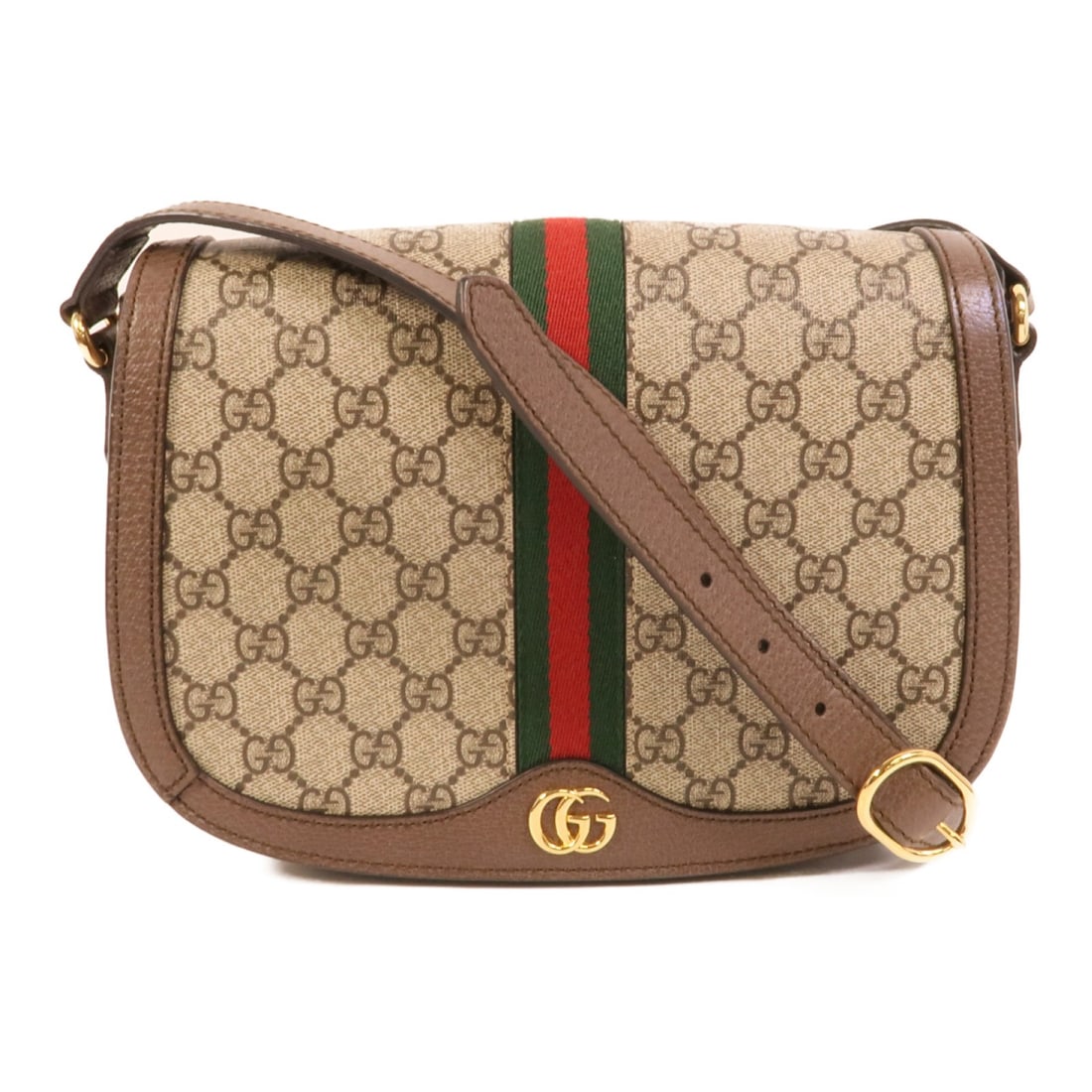 Gucci Ophidia Shoulder Bag Brown Coated Canvas GHW: Gucci Ophidia Shoulder Bag Brown Coated Canvas GHW Gucci Ophidia GG shoulder bag in brown coated canvas with the signature GG pattern. This women's shoulder bag is made in Italy and is presented in AB