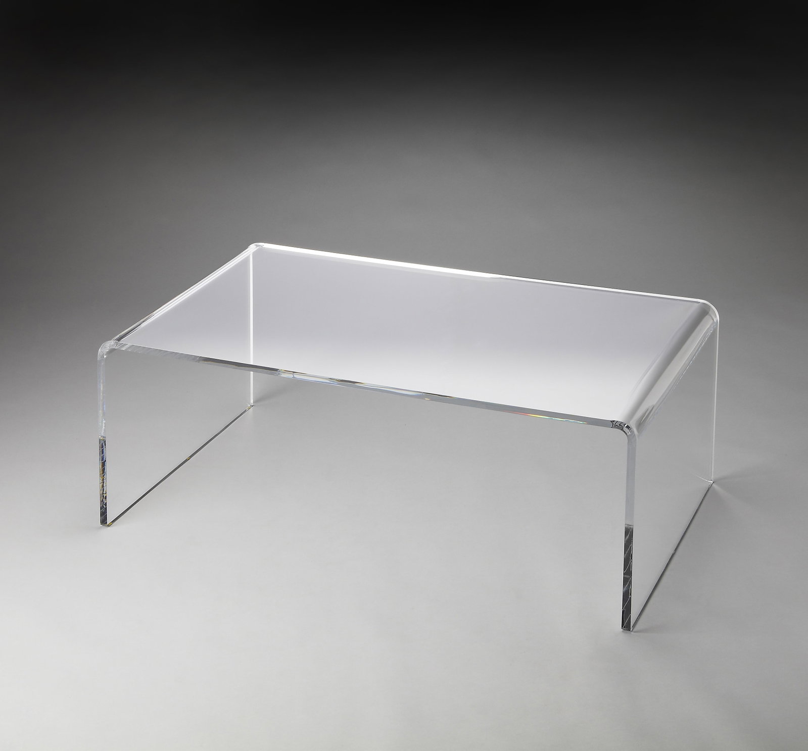 Contemporary Clear Acrylic Coffee Table Rectangular Modern Design (1 of 2)