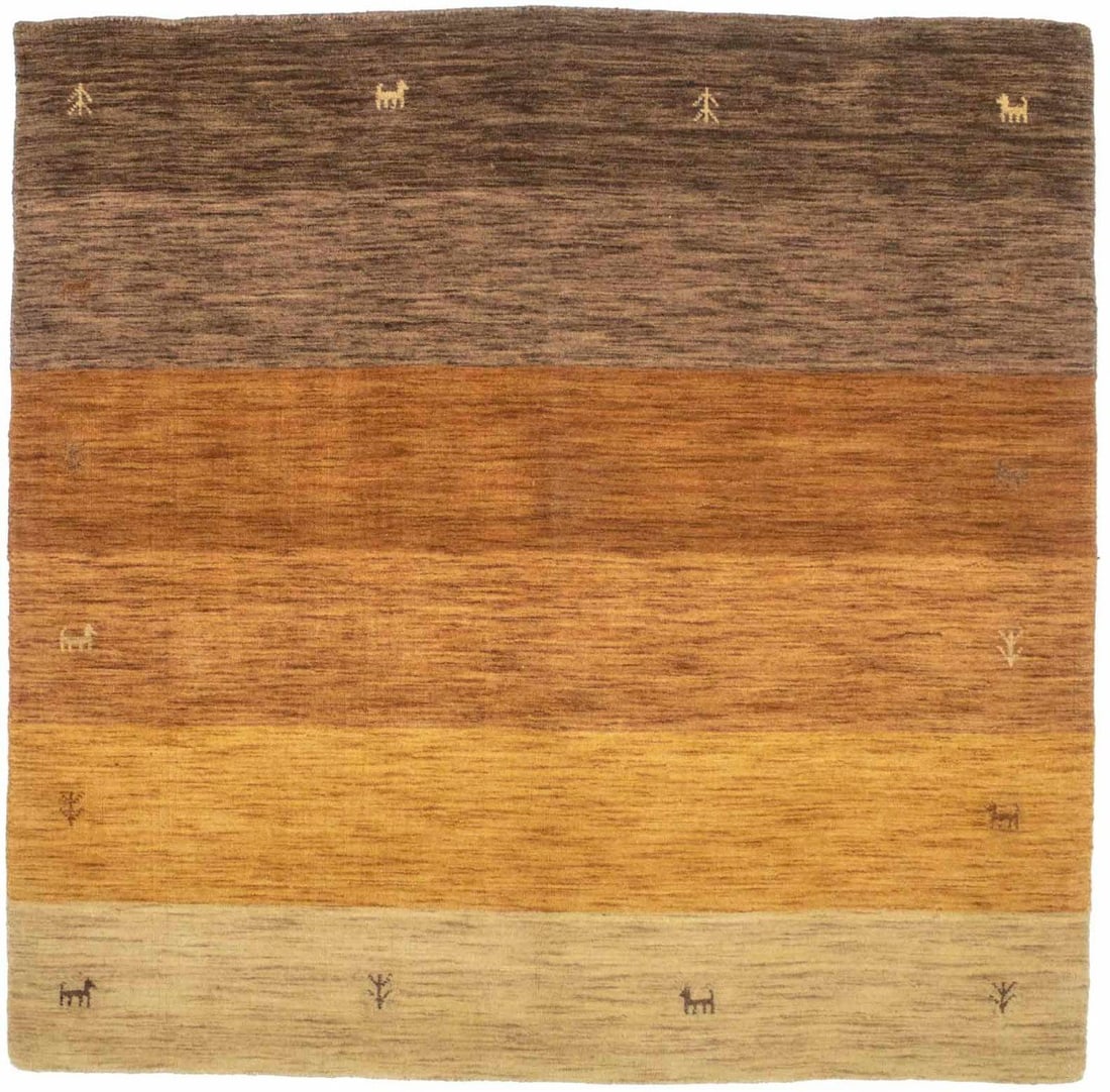 Hand-Loomed Multicolored Wool Square Rug Modern Striped Design: Hand-Loomed Multicolored Wool Square Rug Modern Striped Design Enhance your space with this stunning 5X5 ft multicolored striped square rug, perfect for adding a modern touch to any room. Hand-loomed 