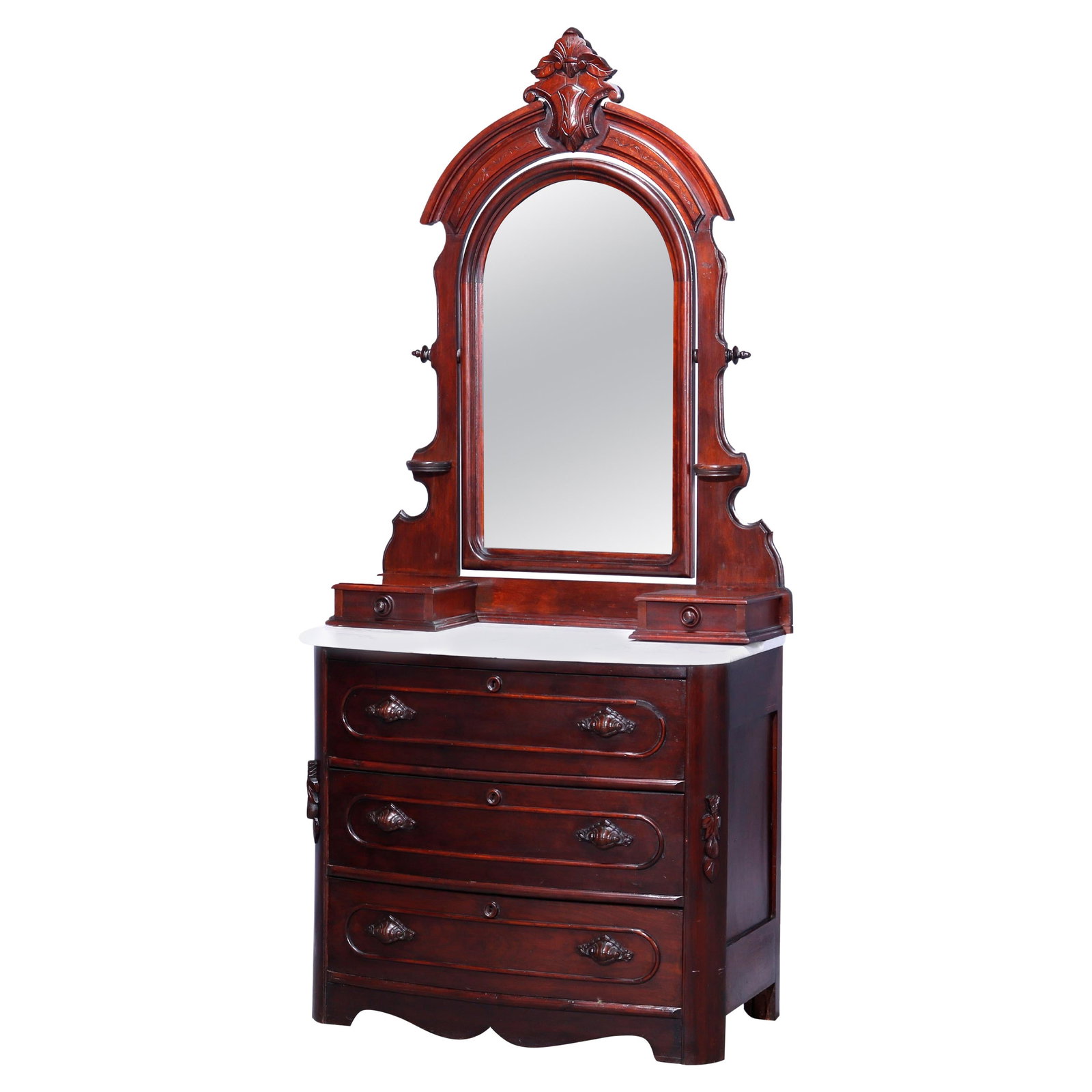 Antique Renaissance Revival Dresser Walnut Marble c1890 Carved Details: Antique Renaissance Revival Dresser Walnut Marble c1890 Carved Details This stunning antique Renaissance Revival dresser, dating back to circa 1890, showcases exquisite craftsmanship and rich material