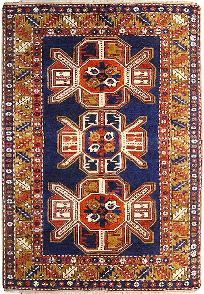 4.7 x 7.6 Navy Blue Kazak Rug Handcrafted Wool: 4.7 x 7.6 Navy Blue Kazak Rug Handcrafted Wool Free continental US Shipping Elevate your home decor with this stunning 4.7 x 7.6 Navy Blue Russian Kazak Rug, a perfect blend of traditional craftsmansh