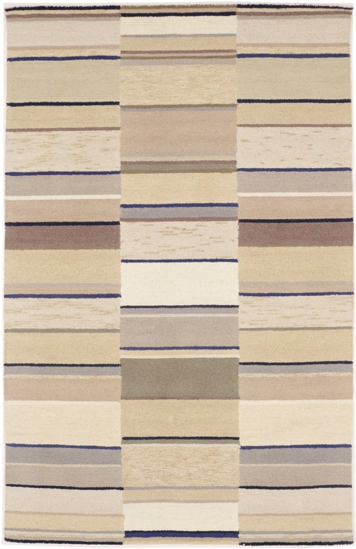 Multicolored Hand-Tufted 5x8 Modern Area Rug: Multicolored Hand-Tufted 5x8 Modern Area Rug Enhance your space with this stunning multicolored area rug, designed with a contemporary striped pattern that brings a vibrant touch to any room. Measurin