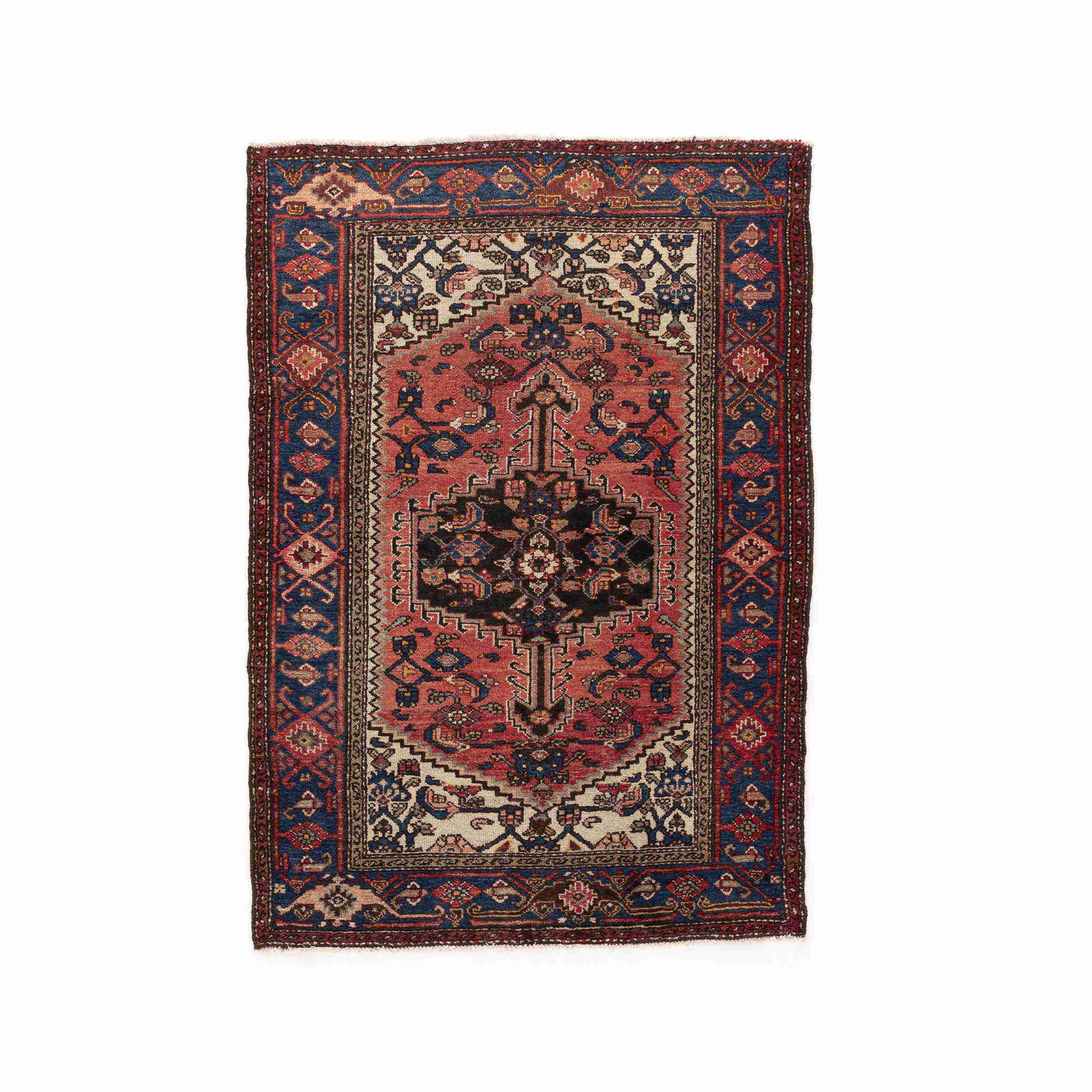 Authentic Handmade Kurt Wool Carpet 52 x 73.6 Double Knots: Authentic Handmade Kurt Wool Carpet 52 x 73.6 Double Knots This authentic handmade Kurt carpet showcases exquisite craftsmanship with a wool on wool composition. The double knots weaving technique add