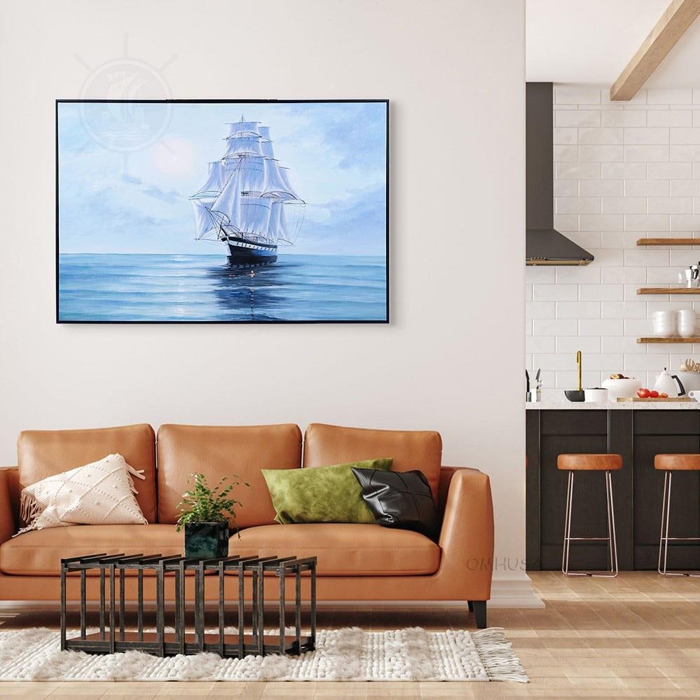 Moonlight's Reflection Canvas Painting 31 x 47 Inches (1 of 10)