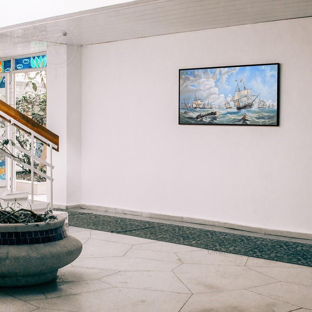 Channel Fleet Canvas Art in Heavy Weather 31x47 (1 of 6)