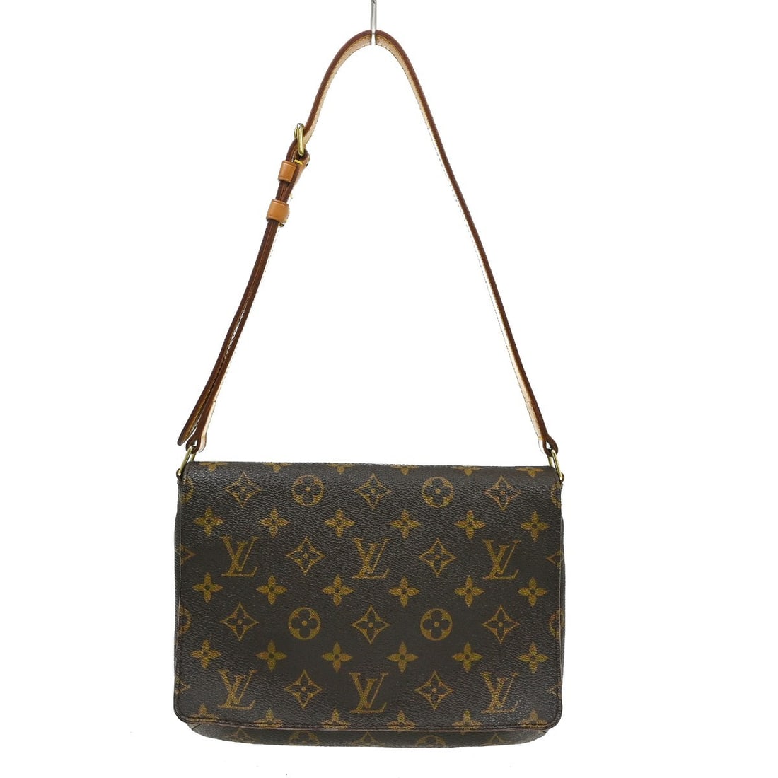 Louis Vuitton Musette Tango Monogram Canvas Shoulder Bag M51257: Louis Vuitton Musette Tango Monogram Canvas Shoulder Bag M51257 Vintage Louis Vuitton Musette Tango short shoulder bag in Monogram canvas with leather trim and a flap magnetic closure. This women's sh