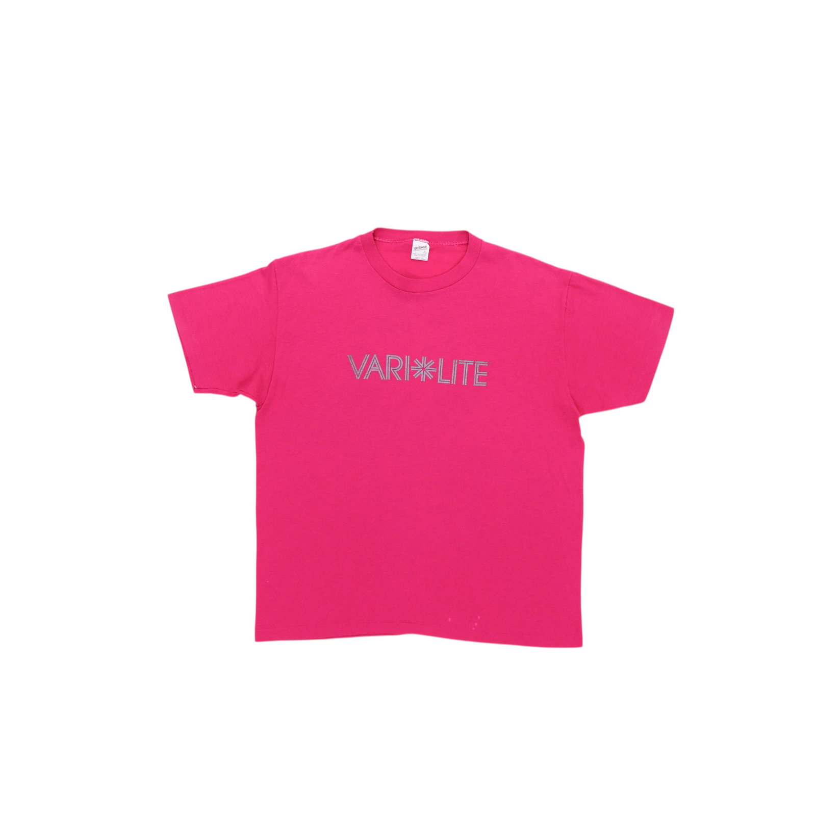 Vintage 1986 Varilite Crew Shirt Judas Priest Pink 50/50 Poly Cotton (1 of 7)