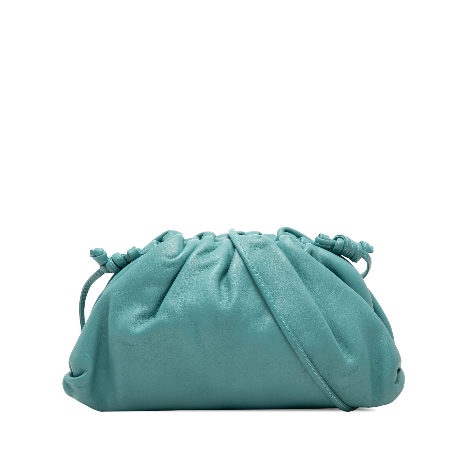 Bottega Veneta Mini Pouch Blue Leather Crossbody Bag (1 of 7)