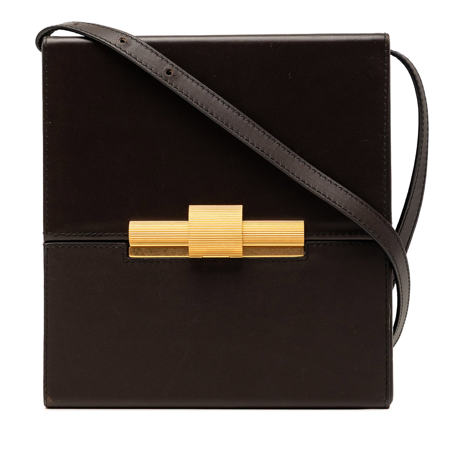 Bottega Veneta Daisey Brown Leather Crossbody Bag: Bottega Veneta Daisey Brown Leather Crossbody Bag This Bottega Veneta Daisey crossbody is crafted in brown calfskin leather and features an adjustable flat leather strap with a front flap and flip-loc
