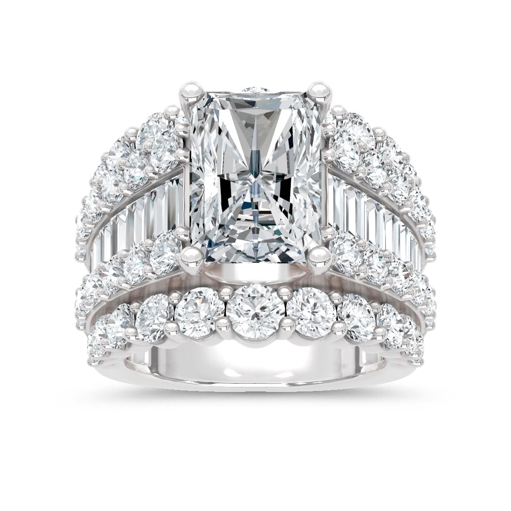 14K White Gold Lab Grown Diamond 10 Ct.Tw. Engagement Ring: 14K White Gold Lab Grown Diamond 10 Ct.Tw. Engagement Ring 14k White Gold Stone Color: D-f Stone Clarity: Vs Each ring is presented in standard size 6.5. Complimentary resizing is available between si