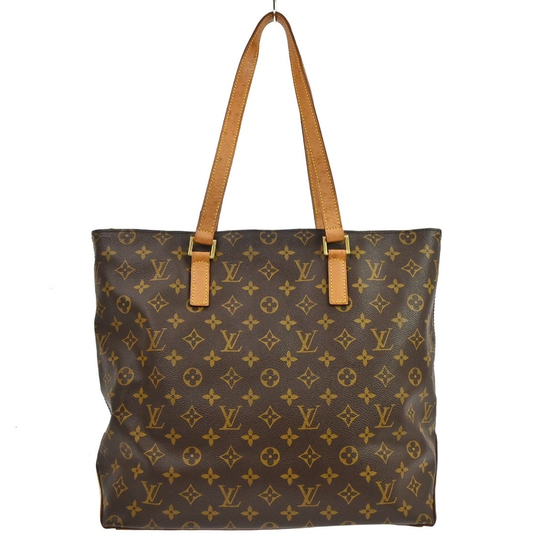 Louis Vuitton Cabas Mezzo Monogram Canvas Tote M51151: Louis Vuitton Cabas Mezzo Monogram Canvas Tote M51151 Vintage Louis Vuitton Cabas Mezzo tote bag in brown Monogram canvas and leather with double handles and a zip closure. This large women's tote fea
