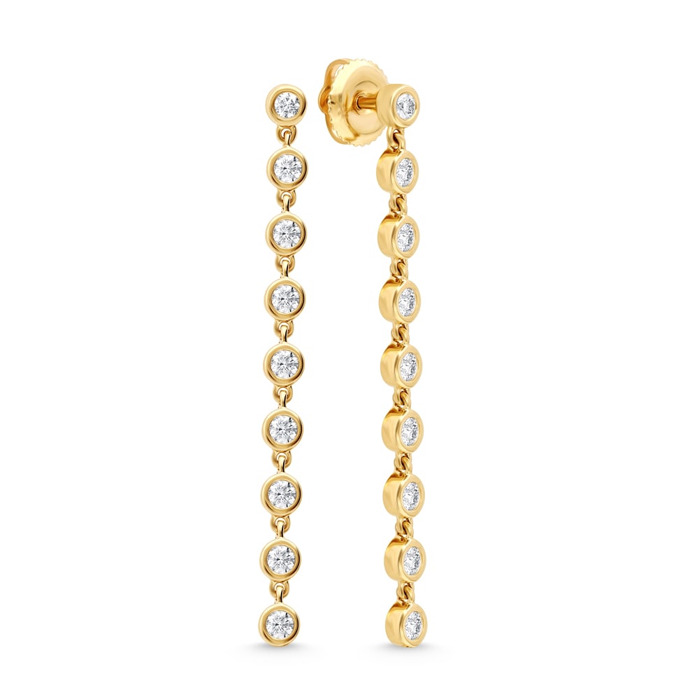 14K Yellow Gold Diamond 1/2 Ct.Tw Fashion Earrings (1 of 1)
