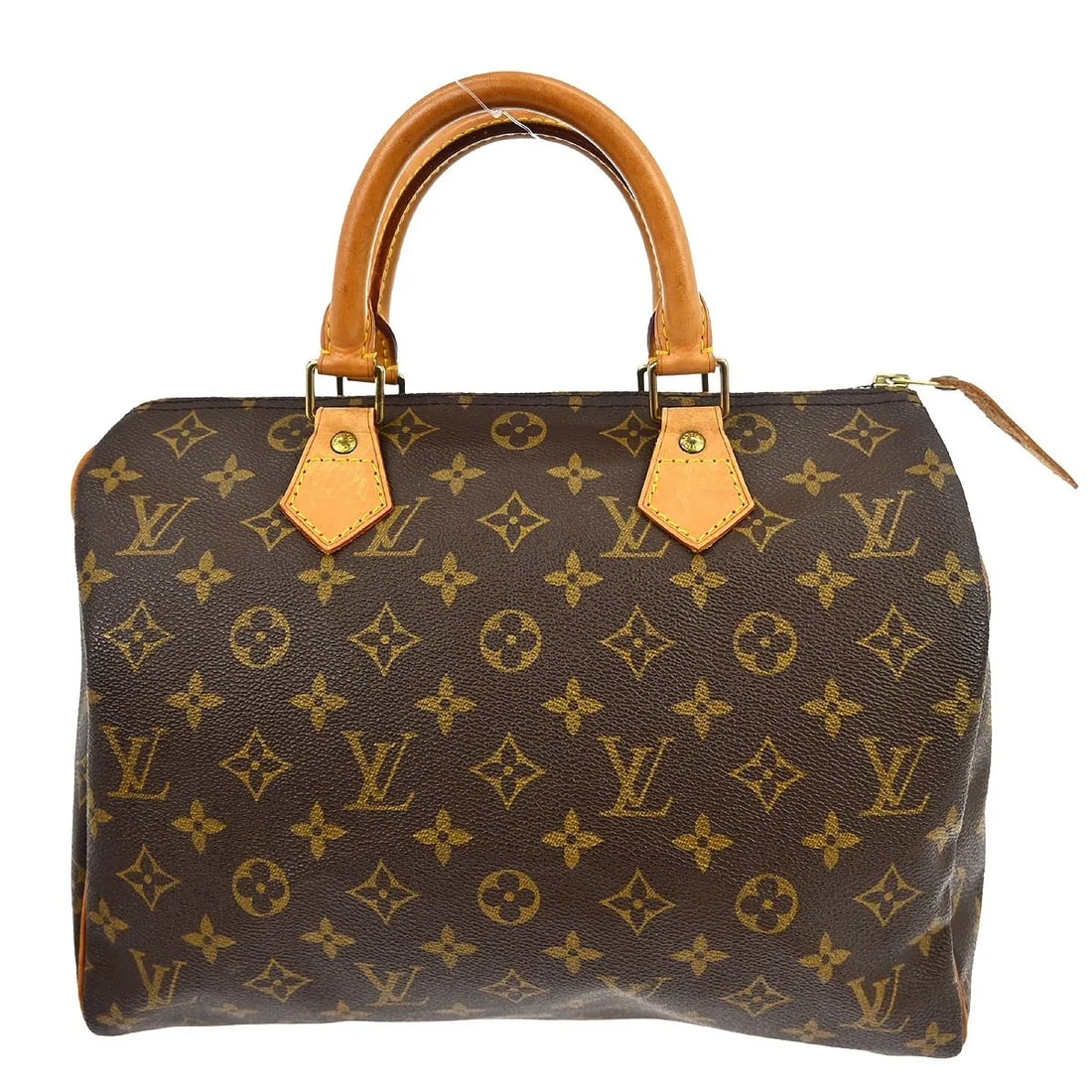 Louis Vuitton Speedy Brown Canvas Handbag 30cm: Louis Vuitton Speedy Brown Canvas Handbag 30cm Louis Vuitton Speedy handbag in brown monogram canvas. This women's bag is presented in good condition with visible wear, including scratches, scuffs, cr