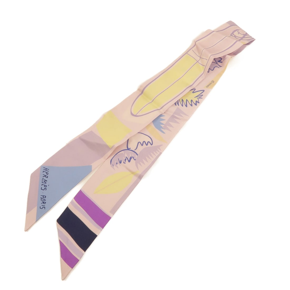 Hermes Purple Silk Twilly Women Scarf: Hermes Purple Silk Twilly Women Scarf This Hermes Twilly scarf is crafted from luxurious silk in a rich purple hue. Designed for women, it features a classic style suitable for versatile wear. Made in