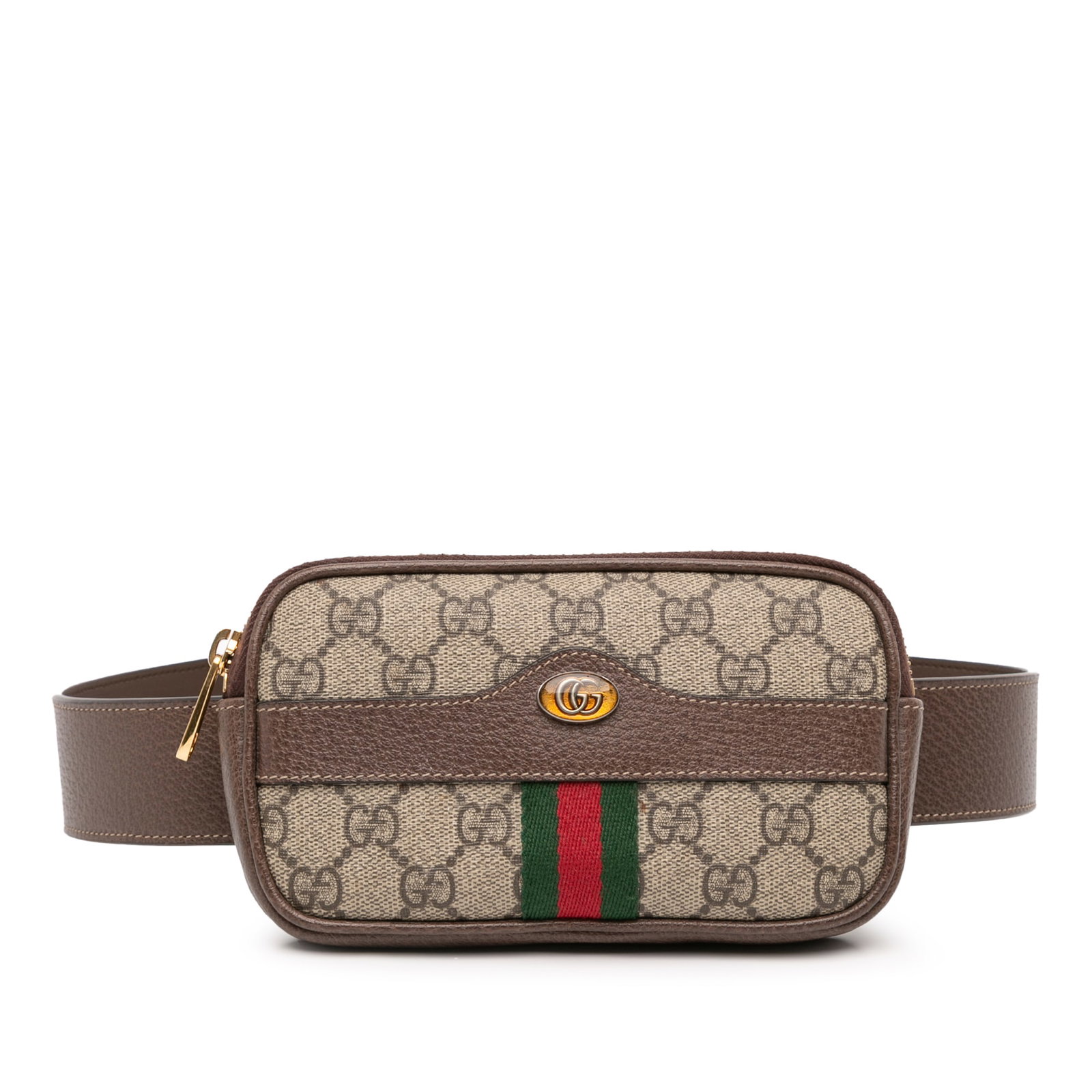 Gucci Small GG Supreme Web Ophidia Belt Bag Brown Coated Canvas: Gucci Small GG Supreme Web Ophidia Belt Bag Brown Coated Canvas The Gucci Small GG Supreme Web Ophidia Belt Bag is a stylish accessory crafted from coated canvas with leather trim and distinctive web 