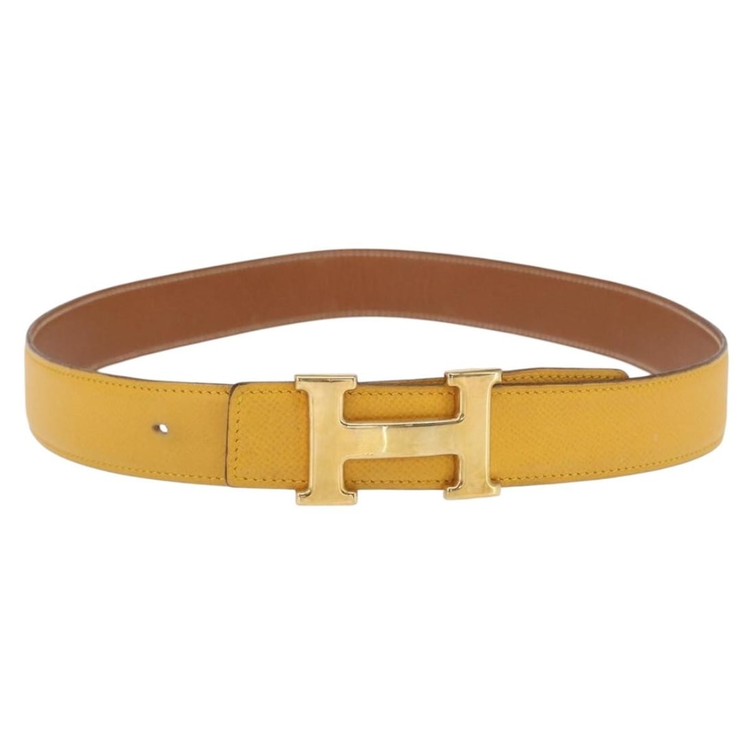 Leather Yellow Hermes Constance 75 Belt 36.6 Inch France Made: Leather Yellow Hermes Constance 75 Belt 36.6 Inch France Made This Hermes Constance 75 belt features yellow leather crafted in France. The belt measures approximately 36.6 inches (93 cm) in total leng