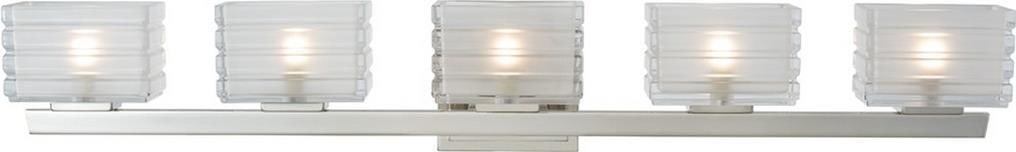 Kalco Victoria 5-Light Bath Light Art Deco Polished Nickel (1 of 1)