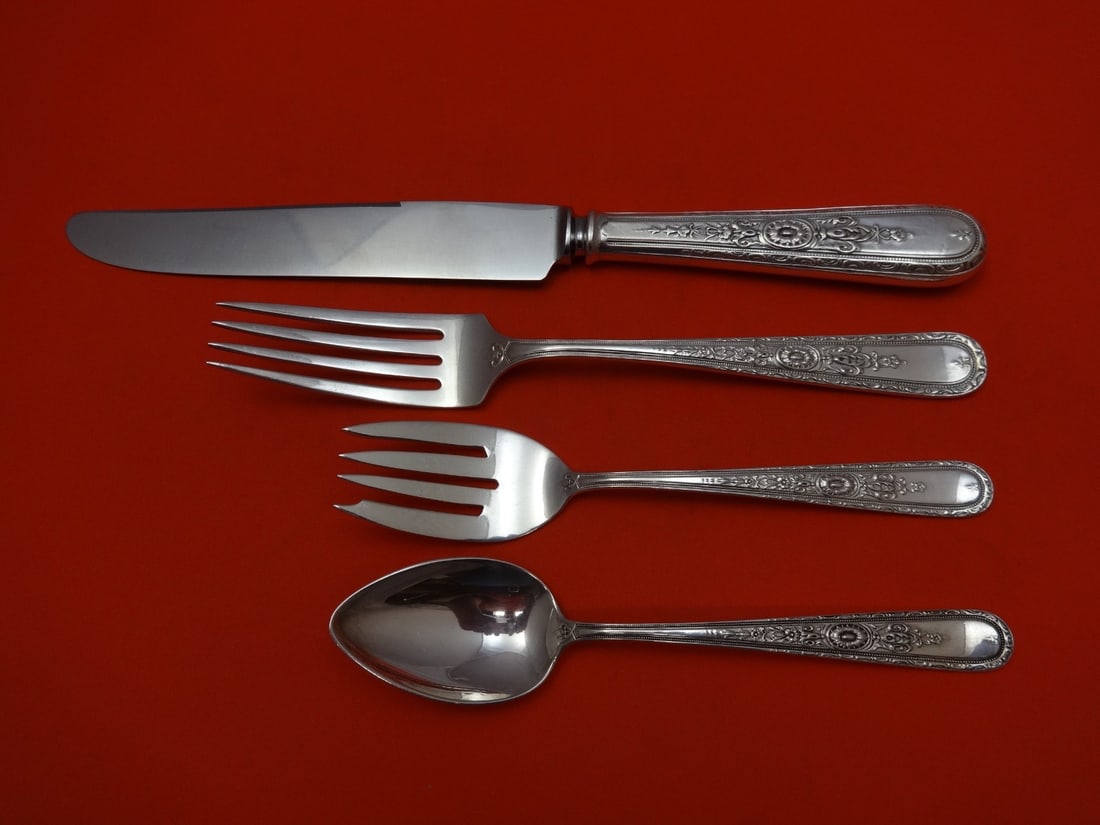 Weidlich Lady Sterling Silver 4-Piece Place Setting: Weidlich Lady Sterling Silver 4-Piece Place Setting Enhance your dining experience with this exquisite Lady Sterling by Weidlich Sterling Silver 4-piece place setting. This elegant set, crafted from h