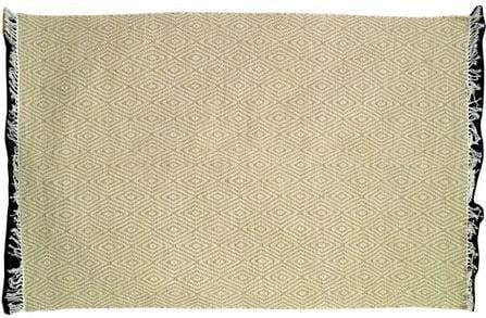 Large Hand-Woven Beige Wool Rug 9x12 Transitional Diamond Design (1 of 1)